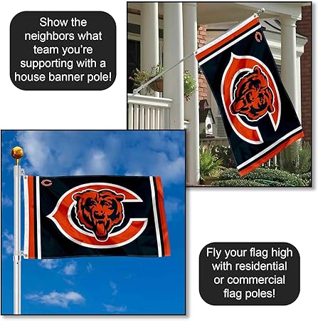 Chicago Bears Large 3x5 Flag WinCraft  - Double Sided - Home Flagpole, Tailgating, Fan Cave