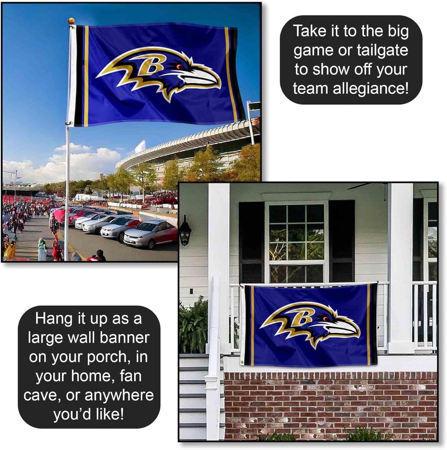 San Francisco 49ers Large 3x5 Flag WinCraft  - Double Sided - Home Flagpole, Tailgating, Fan Cave