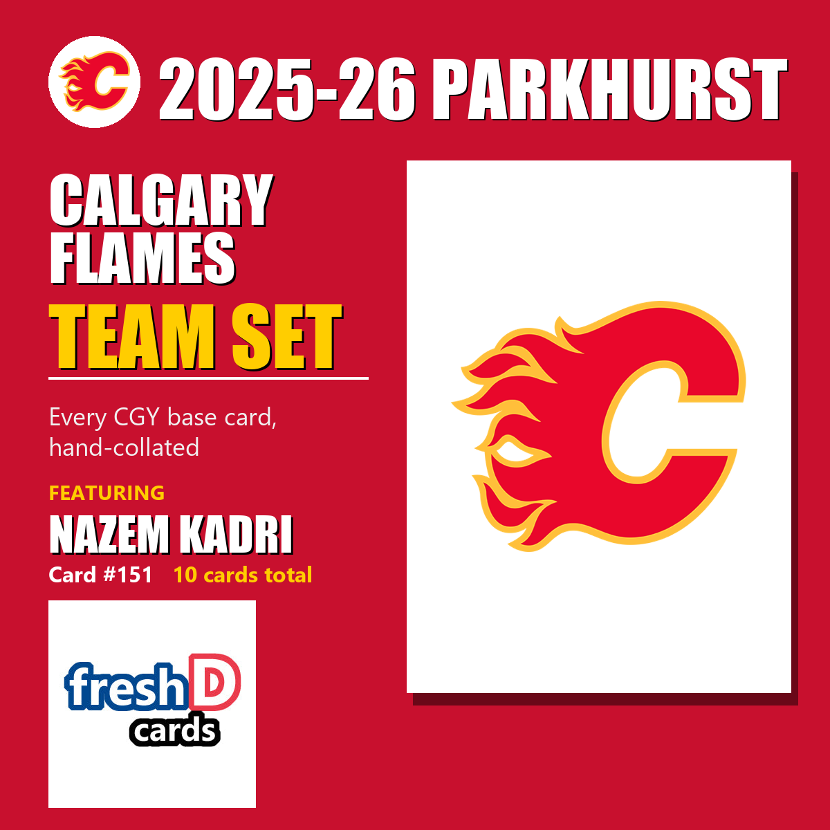 Calgary Flames 2025-26 Parkhurst team set