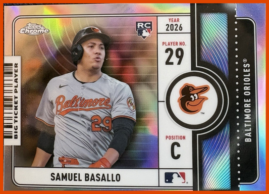 2026 Topps Chrome Big Ticket Players Samuel Basallo #BTP-25
