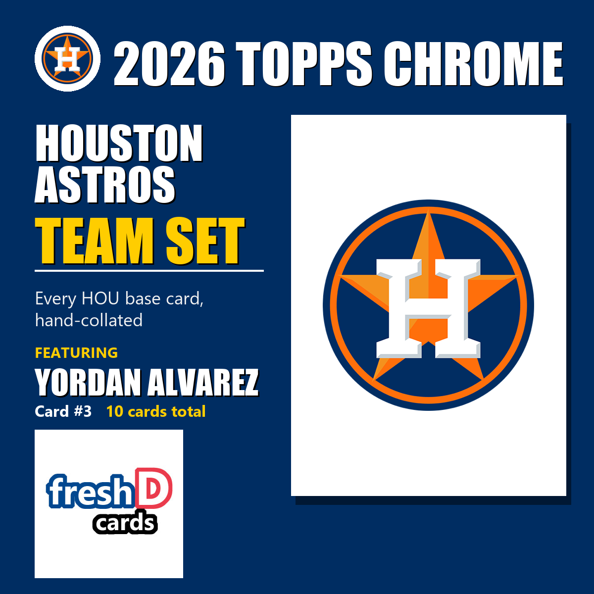 Houston Astros 2026 Topps Chrome team set