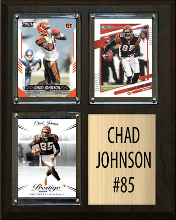 Chad Johnson 3 Card Plaque Donruss Fleer Topps 2025 2023 2024 Cincinnati Bengals