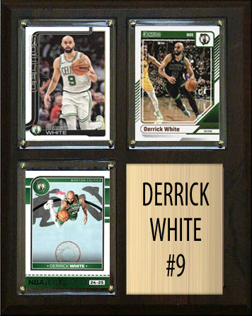 Derrick White Boston Celtics 3 Basketball Card Plaque Donruss Mosaic Prizm Topps 2026 2025 2024