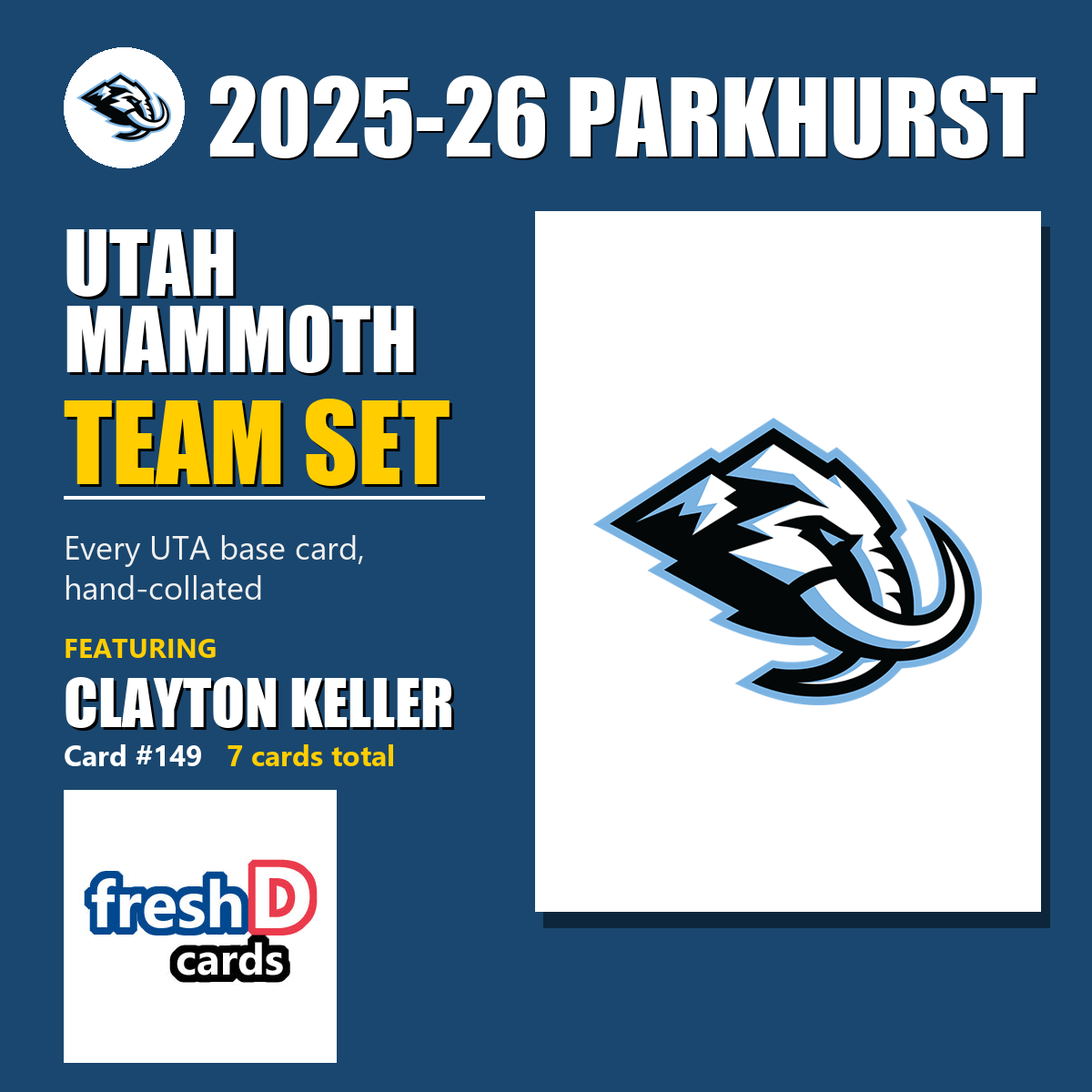 Utah Mammoth 2025-26 Parkhurst team set