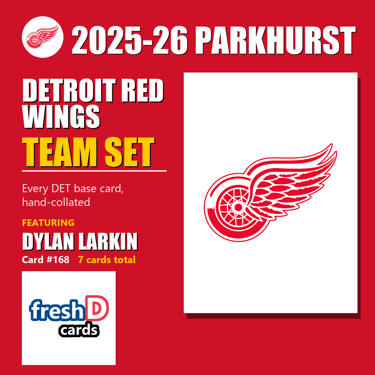 Detroit Red Wings 2025-26 Parkhurst team set