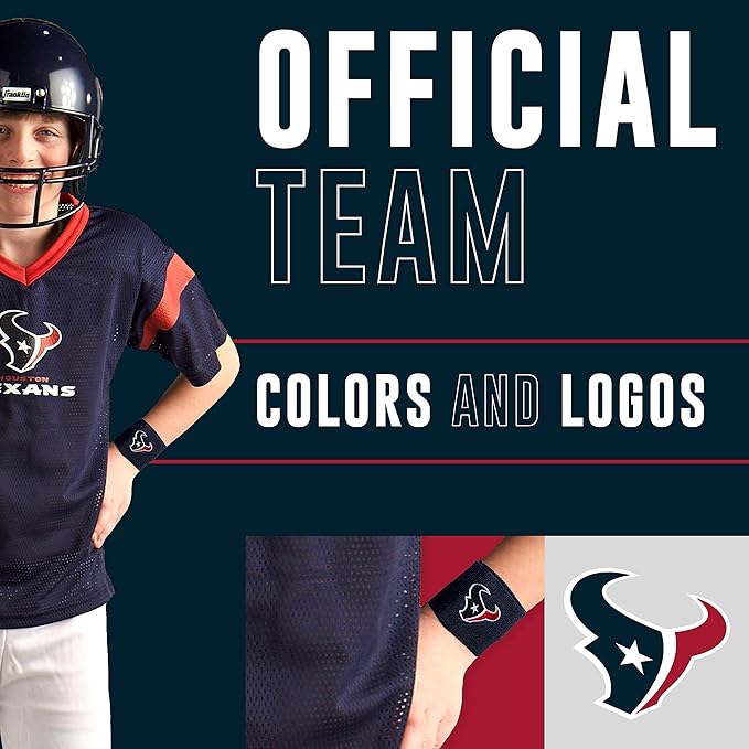 Franklin Sports NFL Football Team Logo Wristbands - Pair of Youth Wristbands for Costumes and Uniforms