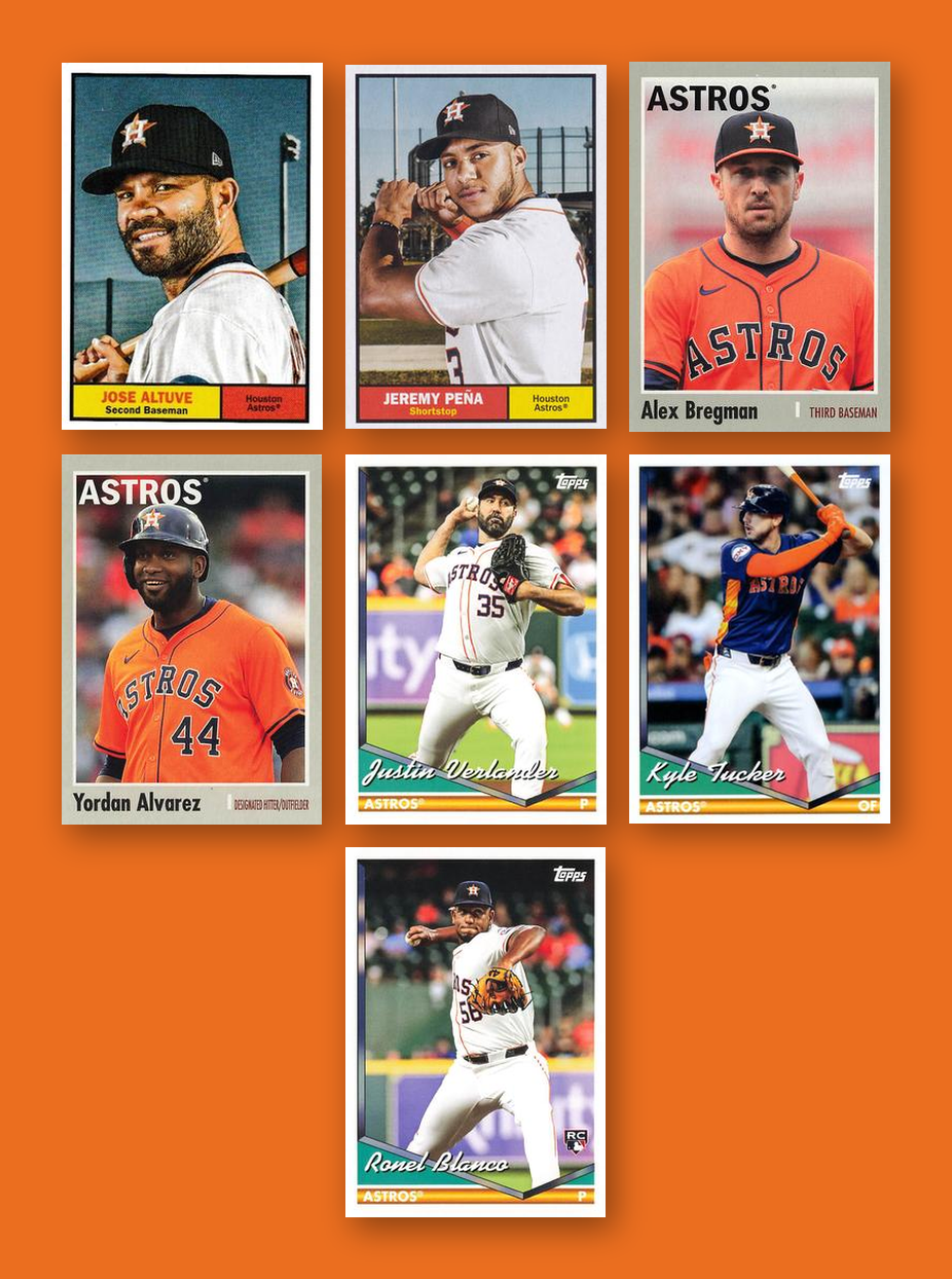 Houston Astros 2024 Topps Archives team set - all base cards