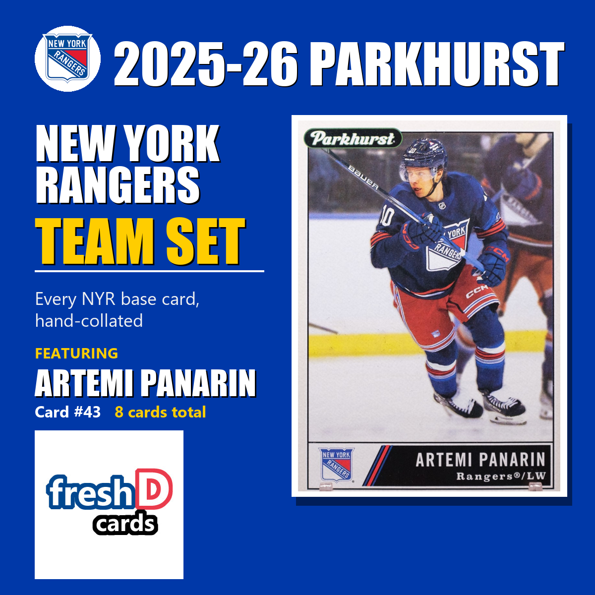New York Rangers 2025-26 Parkhurst team set