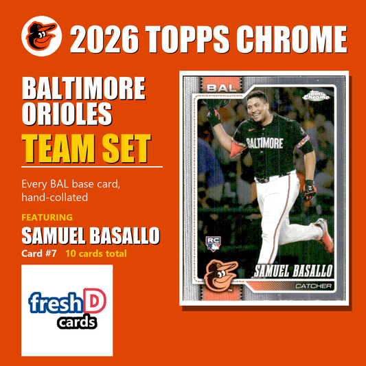 Baltimore Orioles 2026 Topps Chrome team set