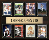 Chipper Jones HOF Atlanta Braves Fan Gift Plaque 12x15 8 Cards Topps Bowman 2024 2025 2026