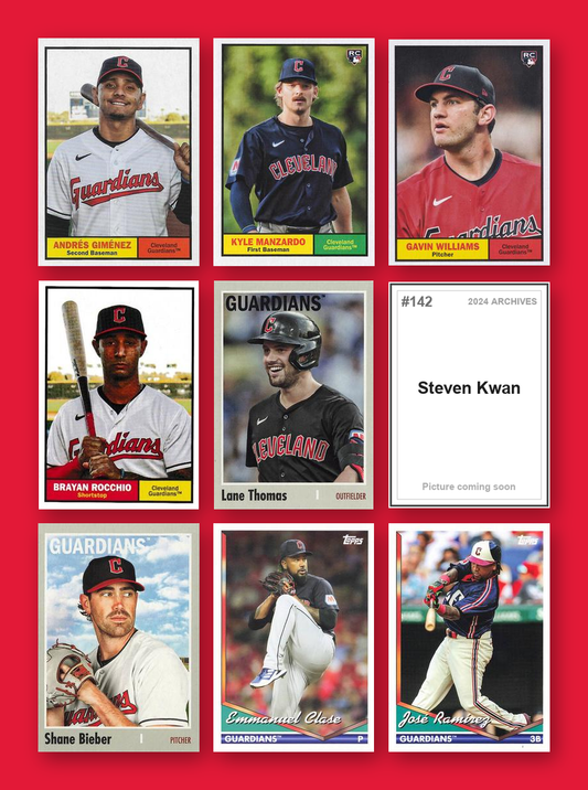 Cleveland Guardians 2024 Topps Archives team set - all base cards