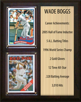 Wade Boggs Boston Red Sox Hall of Fame Stats Plaque 8x10 2 Cards Topps, Bowman 2024 2025 2026