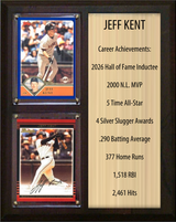 Jeff Kent San Francisco Giants Hall of Fame Stats Plaque 8x10 2 Cards Topps, Bowman 2024 2025 2026