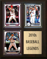 2010s Baseball Legends 3-Card Fan Cave Plaque