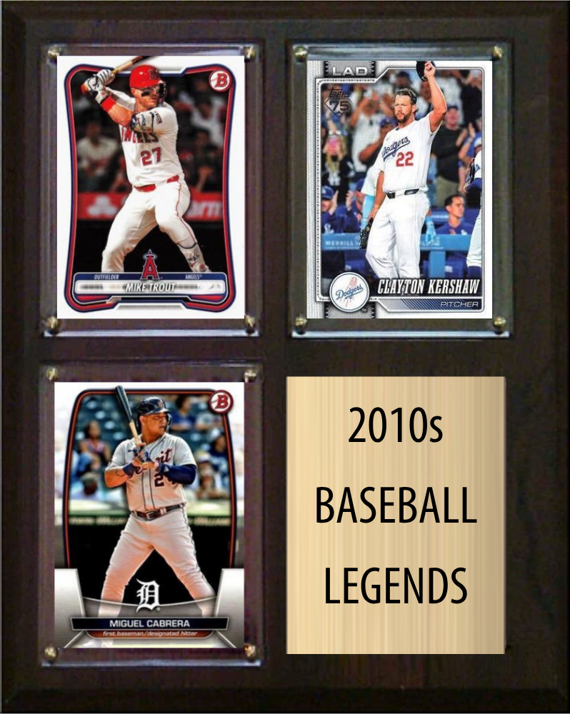 2010s Baseball Legends 3-Card Fan Cave Plaque