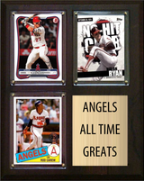 Los Angeles Angels All-Time Greats Fan Cave Plaque 8x10 3 Cards Topps Bowman 2024 2025 2026