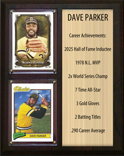 Dave Parker Pittsburgh Pirates Hall of Fame Stats Plaque 8x10 2 Cards Topps, Bowman 2024 2025 2026