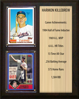 Harmon Killebrew Minnesota Twins Hall of Fame Stats Plaque 8x10 2 Cards Topps, Bowman 2024 2025 2026