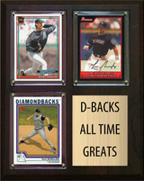 Arizona Diamondbacks All-Time Greats Fan Cave Plaque 8x10 3 Cards Topps Bowman 2024 2025 2026