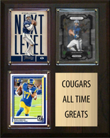 BYU Cougars All-Time Greats 8x10 Plaque 3 Cards Steve Young Jim McMahon Puka Nacua