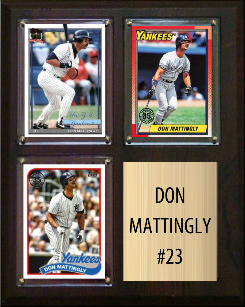 Don Mattingly New York Yankees Fan Gift Plaque 8x10 3 Cards Topps, Bowman 2024 2025 2026