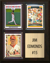 Jim Edmonds St. Louis Cardinals Fan Gift Plaque 8x10 3 Cards Topps, Bowman 2024 2025 2026