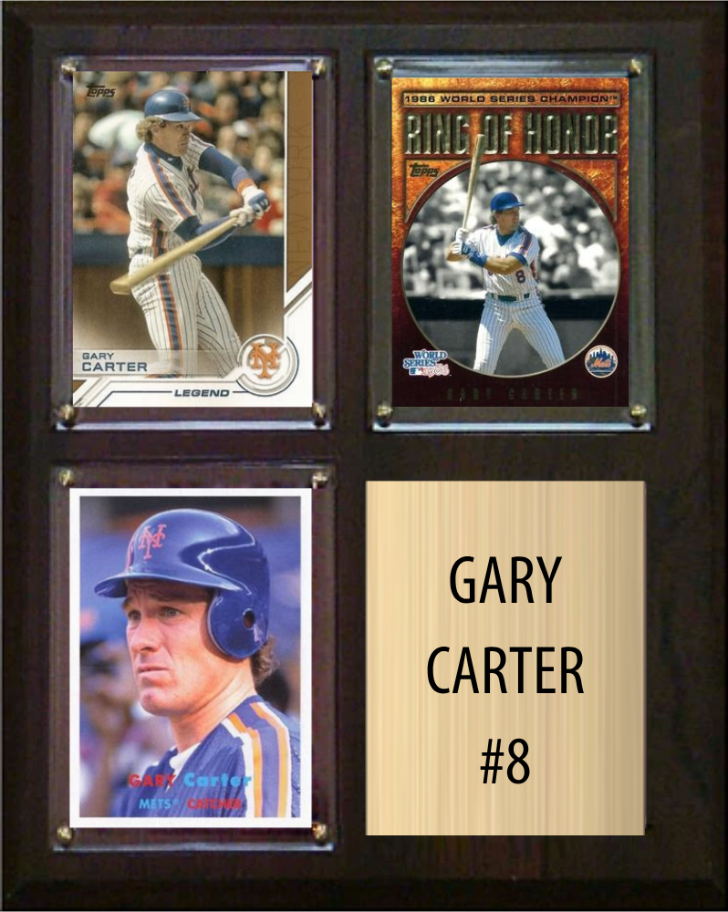 Gary Carter New York Mets Fan Gift Plaque 8x10 3 Cards Topps, Bowman 2024 2025 2026