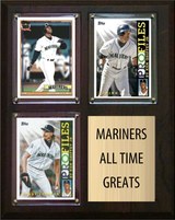 Seattle Mariners All-Time Greats Fan Cave Plaque 8x10 3 Cards Topps Bowman 2024 2025 2026