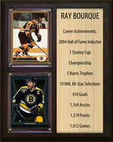 Ray Bourque Boston Bruins HOF Fan Gift Plaque 8x10 Stats 2 Cards Upper Deck Parkhurst O-Pee-Chee Topps 2024 2025 2026
