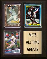 New York Mets All-Time Greats Fan Cave Plaque 8x10 3 Cards Topps Bowman 2024 2025 2026