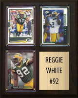 Reggie White Green Bay Packers HOF Fan Gift Plaque 8x10 3 Cards Donruss Score Panini Topps Prizm 2024 2025 2026