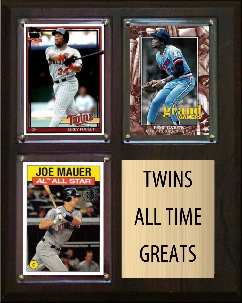 Minnesota Twins All-Time Greats Fan Cave Plaque 8x10 3 Cards Topps Bowman 2024 2025 2026