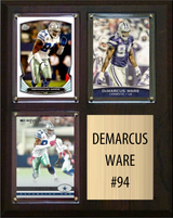 DeMarcus Ware Dallas Cowboys Hall of Fame Fan Gift Plaque 8x10 3 Cards Prizm, Donruss, Score 2024 2025 2026