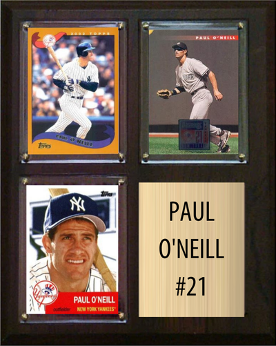 Paul O'Neill New York Yankees Fan Gift Plaque 8x10 3 Cards Topps, Bowman 2024 2025 2026