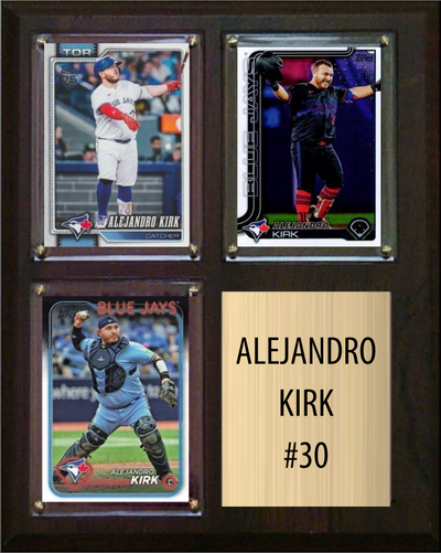 Alejandro Kirk Toronto Blue Jays Fan Gift Plaque 8x10 3 Cards Topps, Bowman 2024 2025 2026