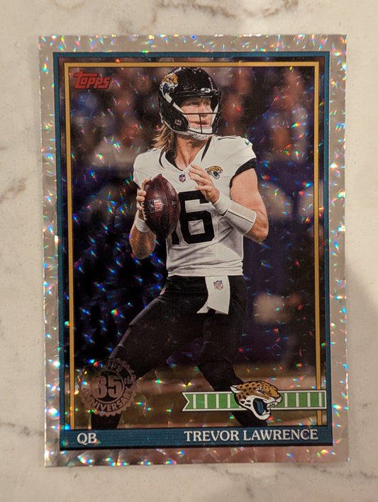 Trevor Lawrence 91TF-10 2026 Topps Football 1991 Topps Mega Box Crackle Foil