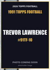2026 Topps Football Trevor Lawrence 1991 Topps Football #91TF-10