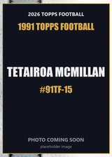2026 Topps Football Tetairoa McMillan 1991 Topps Football #91TF-15