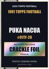 2026 Topps Football Puka Nacua 1991 Topps Football #91TF-20 Mega Box Crackle Foil