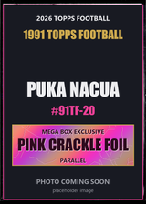 2026 Topps Football Puka Nacua 1991 Topps Football #91TF-20 Pink Crackle Foil