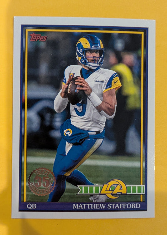 2026 Topps Football Matthew Stafford 1991 Topps Football #91TF-22