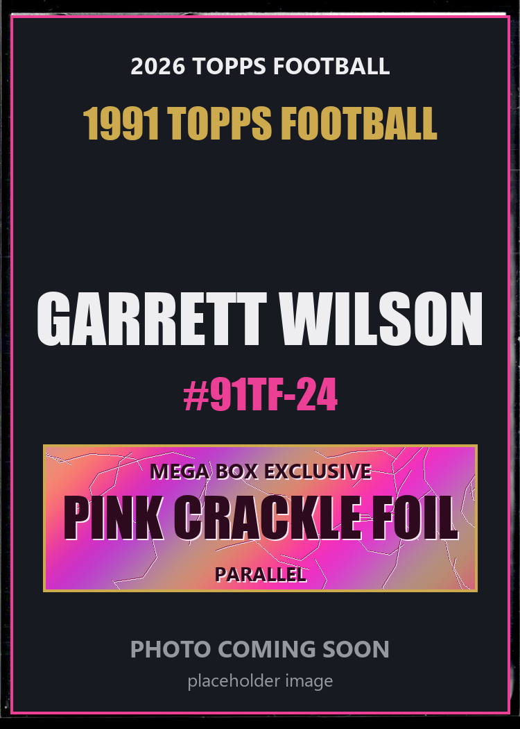 Garrett Wilson 91TF-24 2026 Topps Football 1991 Topps Football Pink Crackle Foil