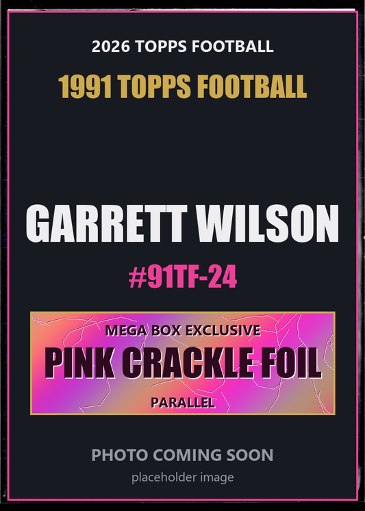Garrett Wilson 91TF-24 2026 Topps Football 1991 Topps Football Pink Crackle Foil