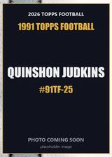 2026 Topps Football Quinshon Judkins 1991 Topps Football #91TF-25