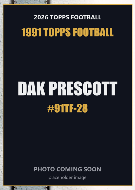 2026 Topps Football Dak Prescott 1991 Topps Football #91TF-28
