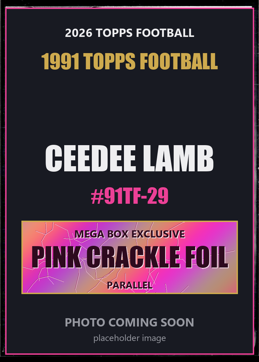 CeeDee Lamb 91TF-29 2026 Topps Football 1991 Topps Football Pink Crackle Foil