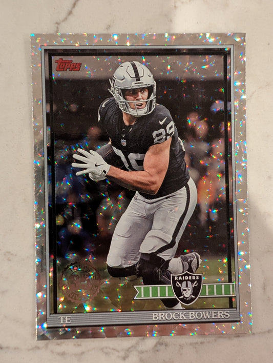 Brock Bowers 91TF-34 2026 Topps Football 1991 Topps Mega Box Crackle Foil