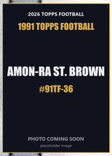 2026 Topps Football Amon-Ra St. Brown 1991 Topps Football #91TF-36