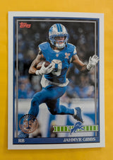 2026 Topps Football Jahmyr Gibbs 1991 Topps Football #91TF-39