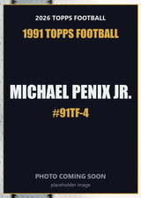 2026 Topps Football Michael Penix Jr. 1991 Topps Football #91TF-4